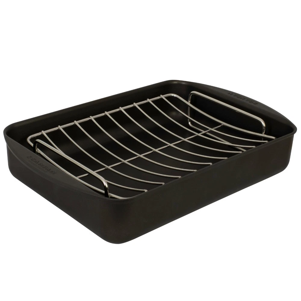 Scanpan Classic 3.25L Roasting Pan Dish 34cm x 23cm & Rack