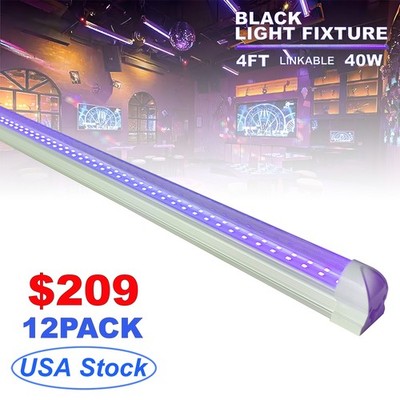 4 Foot LED Black Light Bar 40W 4FT Tube for Club Party Festival Fun Atmosphere