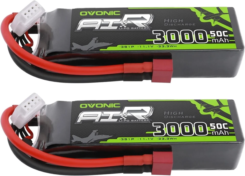 2x 3S Lipo Battery Set 3000mAh 11.1V with T Connector - Image 3 of 4