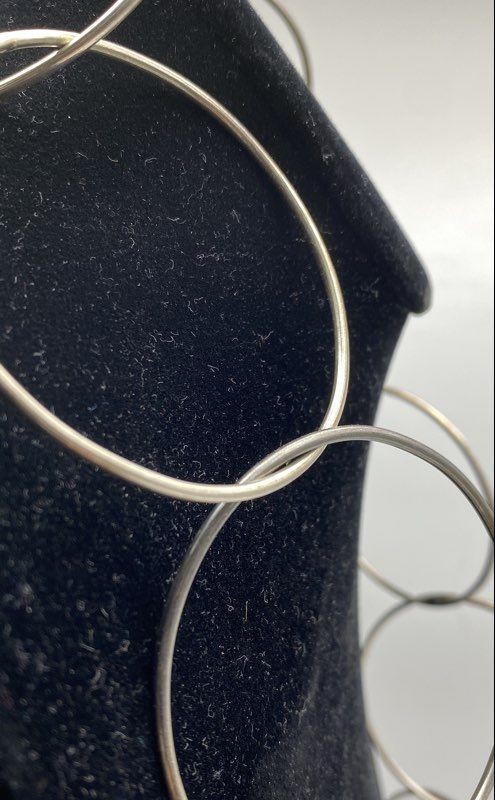 Sterling Silver Interlocking Circle Link Necklace… - image 6