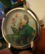 Vintage Chairman Mao Tse Tung Waving Arm Mechanical Wind Up Watch - Working 