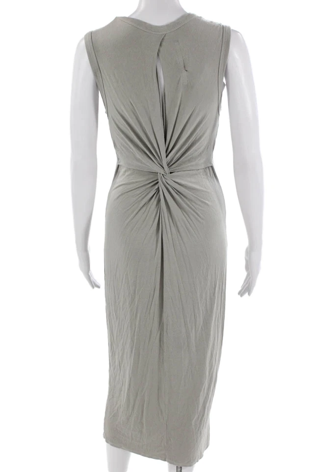 Enza Costa Women Gray Bodycon Tank Dress Sleeveless Size S - Image 3 of 4