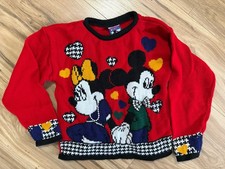 Vtg Mickey's Stuff For Kids Knit Sweater Size Large 6X Disney Made in USA
