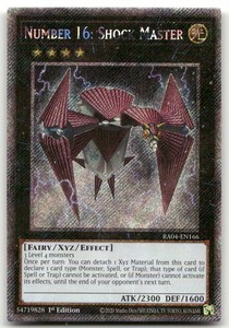 Number 16: Shock Master - Platinum Secret Rare - Quarter Century Stampede