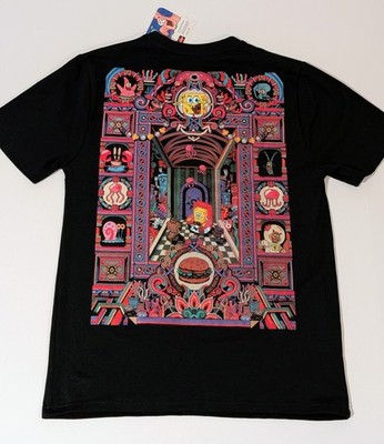 SpongeBob Universe Jisu Choi Puff Print T Shirt Black 25th Anniversary Size-Med