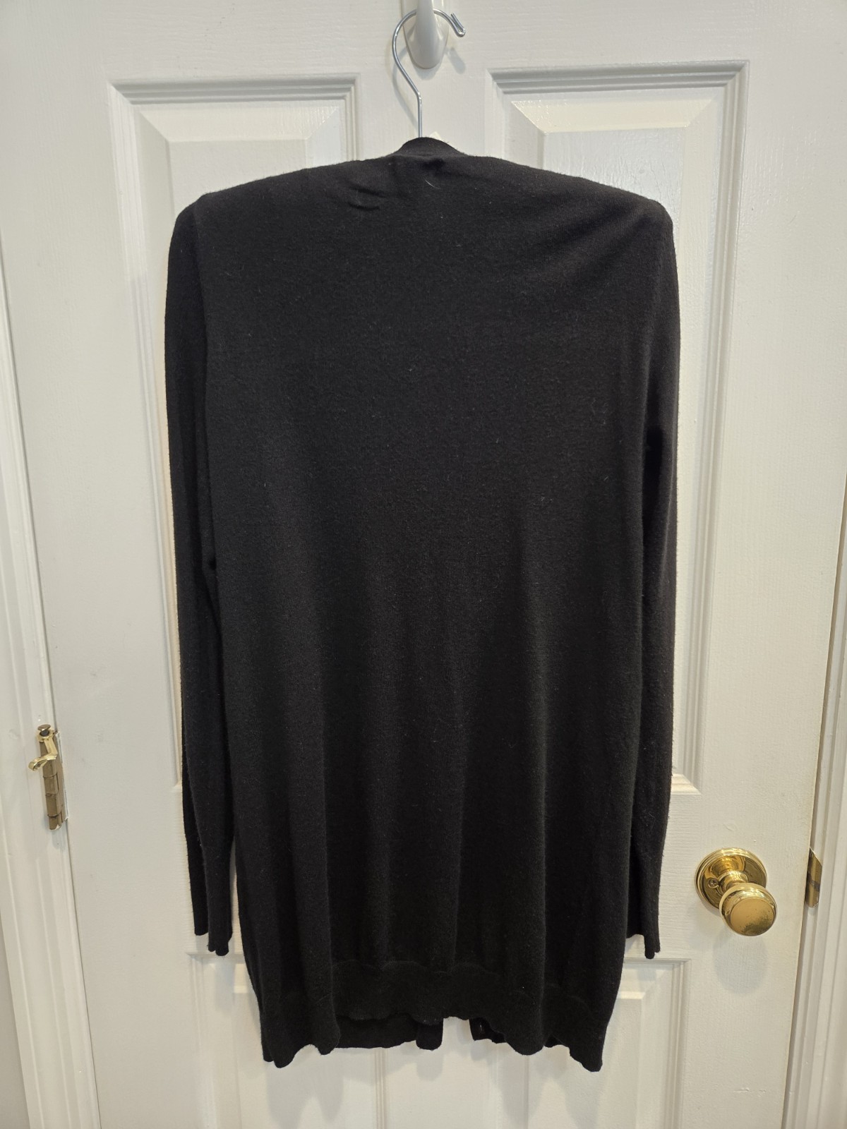 Express Black Long Thin Button Down Knit Cardigan… - image 4