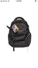 Swissgear 600D Woven Polyester Backpack with Padded Laptop Compartment Black 