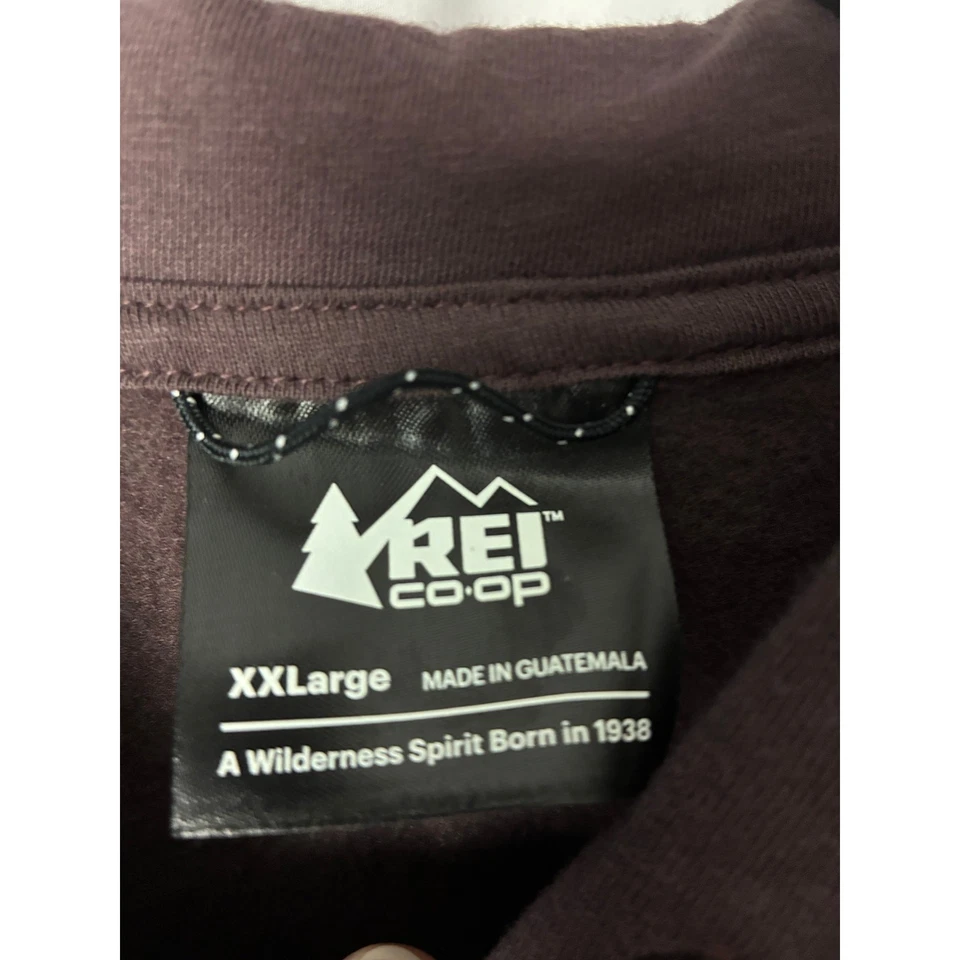 NUEVO SIN ETIQUETAS REI Coop Sudadera con Capucha Para Hombre 2XL Marrón "Your Outdoor Co-op Out There Since 1998" Foto 4 de 4