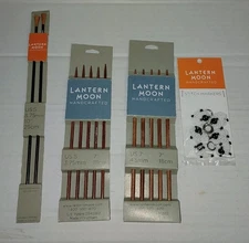 Lot 4 NIP Lantern Moon Knitting Needles 2- Double Point Rosewood 1- 10" Ebony ++