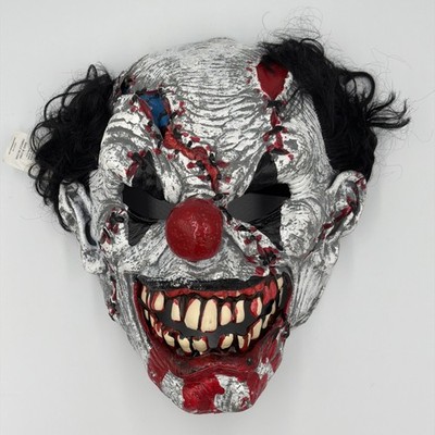Spirit Halloween Clown Mask Two Face Ripper Menacing Horror Mask One Size