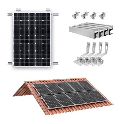 Solar Panel Mounting Set,Photovoltaic Mounting Rail for 1/2/4 Solar Panel,300 Mm