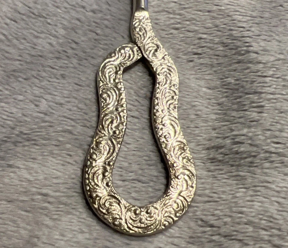 Bota de metal vintage con botones zapato corsé de encaje gancho Grannycore antigua Foto 2 de 4