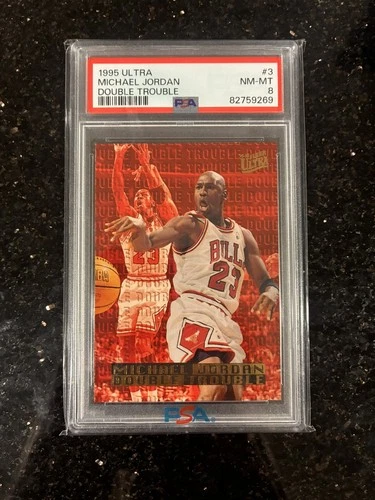 1995 Ultra Double Trouble Michael Jordan #3 Card PSA 8 Rare