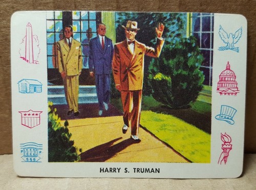 Tarjetas coleccionables vintage 1958 Leaf Cardo presidentes #W-33 de Harry S. Truman - Imagen 1 de 6