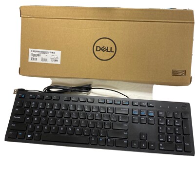 NEW DELL Wired USB Keyboard for Desktop PC KB216-BK-US - Black