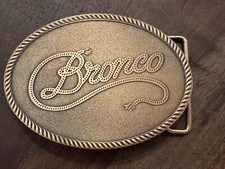 Bronco Lasso Rope Belt Buckle Gold Tone