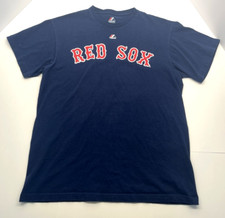 Boston Red Sox Shirt Size Med Men's Blue Majestic Performance Evolution T-Shirt