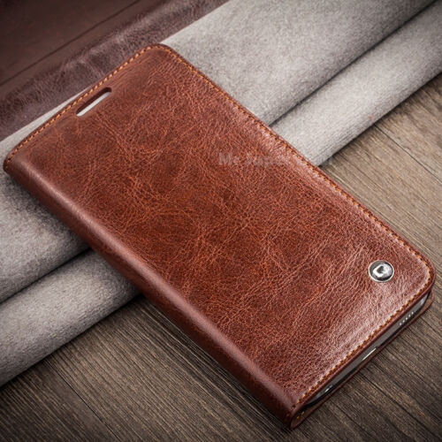 Samsung Galaxy Case Genuine Leather Cover Wallet Pouch Sleeve Bumper Back New - Picture 1 of 14