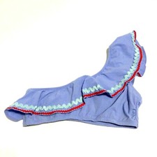 J.Crew One Shoulder With Rickrack Blue Red Bikini Top Women  s Size Medium