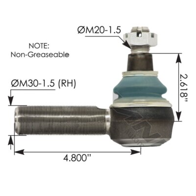 Tie Rod End Part# 10504002, 1057823, 462.ES9601R | eBay