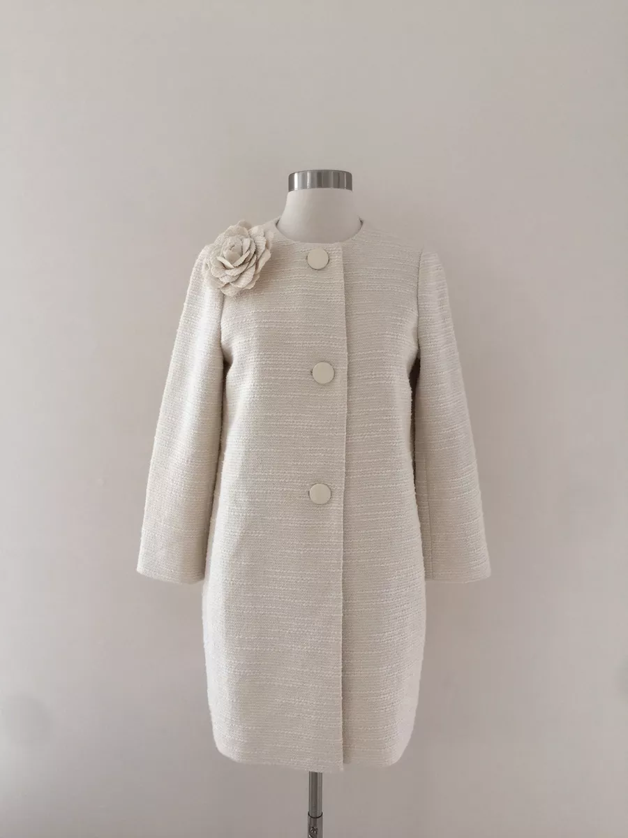 Kate spade tweed corsage best sale coat