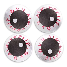 4 Piece Bloodshot Foam Eyeball Set, 1.5 Inche Diameter