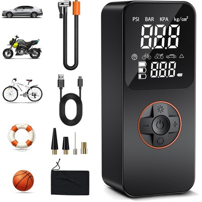 Tragbare Elektrische Luftpumpe 10000mAh   150 PSI mit LED Licht & LCD Display