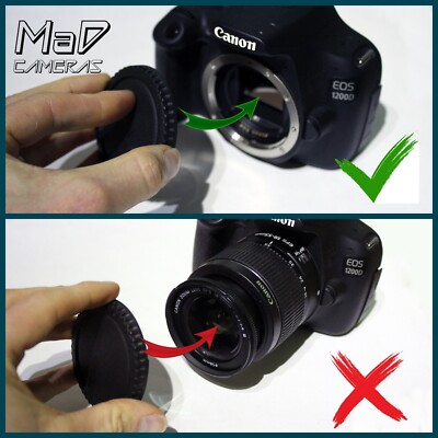 Rear Lens Cover + Camera Body Cap For Canon EOS EF DSLR – Snap-On Protection For Your Camera & Lens 2 thumbnail image