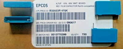 100 Stück FoKo - B32523R475K - Epcos AG - 4,7uF - 63V - 10% - MKT - RM22,5