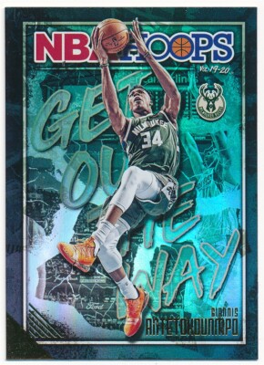 GIANNIS ANTETOKOUNMPO 2019-20 NBA HOOPS GET OUT THE WAY #14 BUCKS