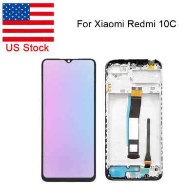 For Xiaomi Redmi 10C LCD Display Touch Screen Digitizer Assembly w/ Frame Repair