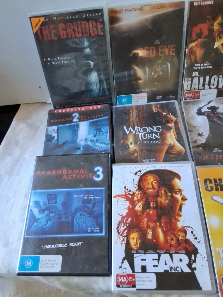 Bulk Lot Of 12 Horror,Thriller Dvds, Preowned, The Grudge, Red Eye,etc - image 2 of 3