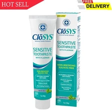 CloSYS Fluoride Toothpaste, 7 Ounce, Gentle Mint, Whitening, Enamel Protecti...