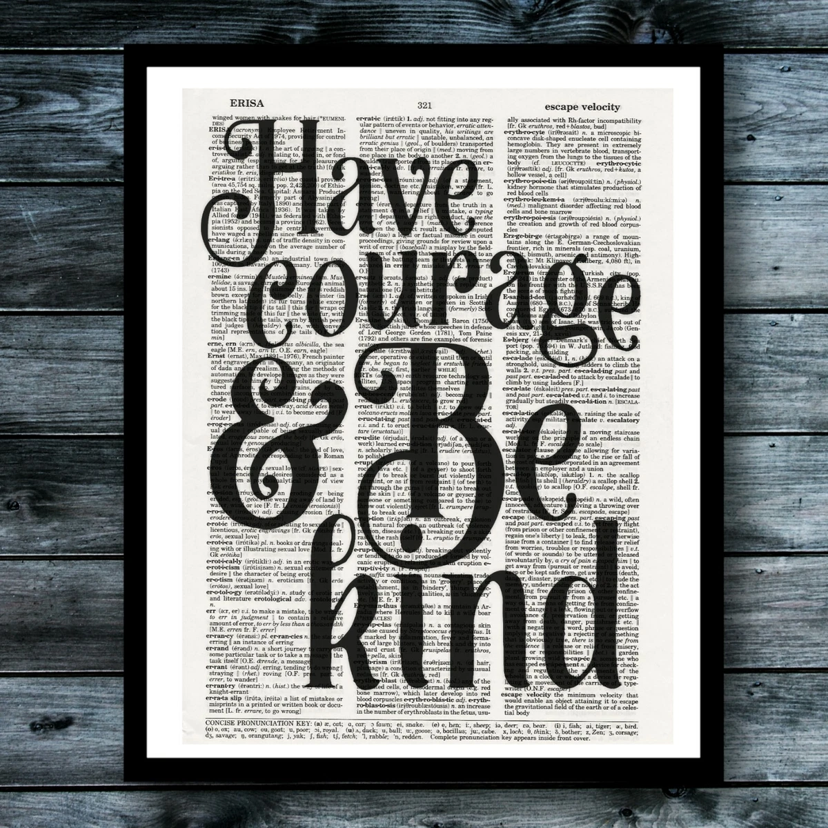 Be Kind Dictionary Print 