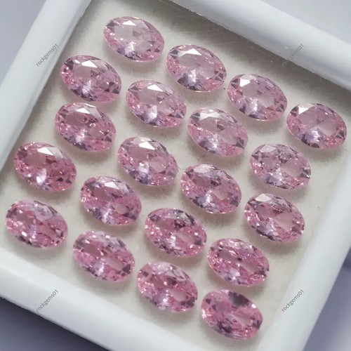 12 Pis Natural Pink Sapphire CERTIFIED Oval Shape Loose Gemstone 7x5 MM Lot - Picture 6 of 6