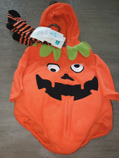 BABY BOY GIRL PLUSH STUFFED PUMPKIN HALLOWEEN 1 PC COSTUME 6-9 month W/TIGHTS