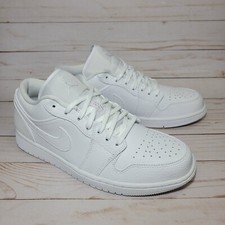 Nike Air Jordan 1 Low Triple White 553558-130 GS 5Y-7Y Men  s Size 7.5-11