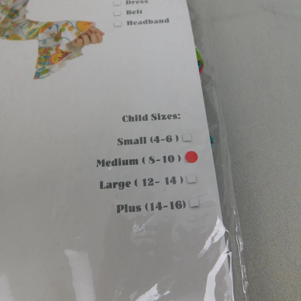 Slick Chick Niñas 60s 70s Go-Go Hippie Disco Halloween Disfraz 8-10 Mediano #3206 Foto 4 de 4