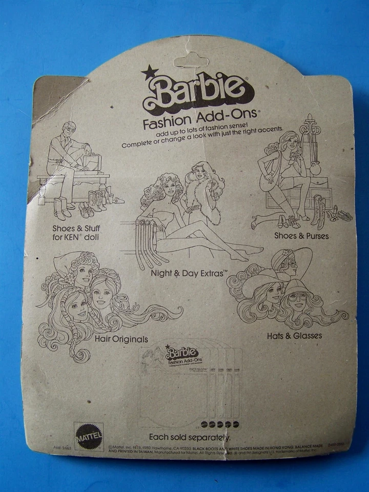 1978 BARBIE's KEN FASHION ADD-ONS 4 SHOES 3 BOOTS ATTACHE BELT TIE TOTE NEW MOC - Image 3 of 3