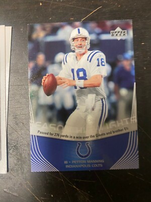 Peyton Manning 2007 Upper Deck Indianapolis Colts Super Bowl XLI
