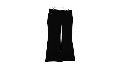 Run & Fly Jeans Womens 36/18 Black Denim Bell Bottom Flare Retro Style Disco