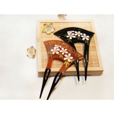 Acrylic Sakura Hollow out Hairpin Comb Kanzashi Japanese for Kimono Geisha Gift