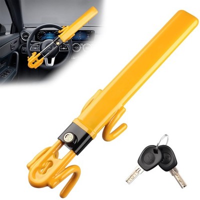NOEAIKE Steering Wheel Lock,Heavy Duty Anti-Theft Car Device with Yellow 