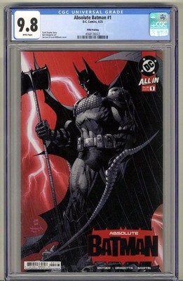 ABSOLUTE BATMAN #1 CGC 9.8 JIM LEE FIFTH PRINTING COVER A CGC 9.8