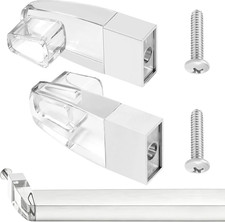 2 Pack Clear Acrylic Shower Door Towel Bar Brackets Fit for Alumax/Basco Framed