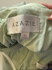 NWT Azazie Leonis Gown A0 Dusty Sage Surplice Open Back Bridesmaid