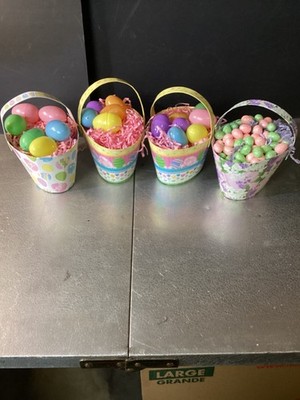 Easter Mix Lot of 5 Easter Baskets With Eggs