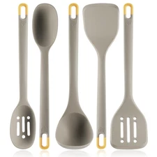 Heat Resistant Silicone Kitchen Utensils Set - 13" BPA Free Cooking Tools