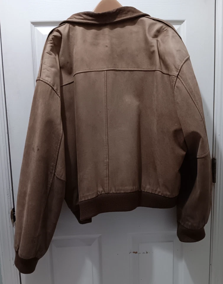 G-111 GLOBAL IDENTITY PELLE CUIR high quality leather Bomber/Aviation Jacket - Image 3 of 4