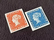 Mauritius 1847 "Post Office" Issue 1d & 2d Set MNH Modern Reproduction Stamp sv